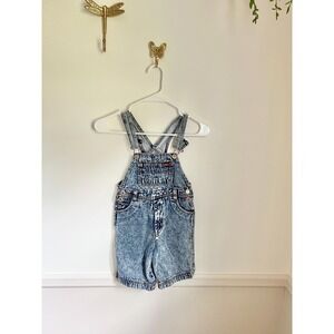 Vintage 1980s Acid Wash Denim Children's Overalls
